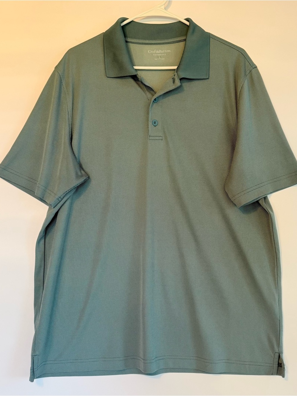 Croft & Barrow Performance Polo Shirt Men’s Large Blue Short Sleeve Golf Casual